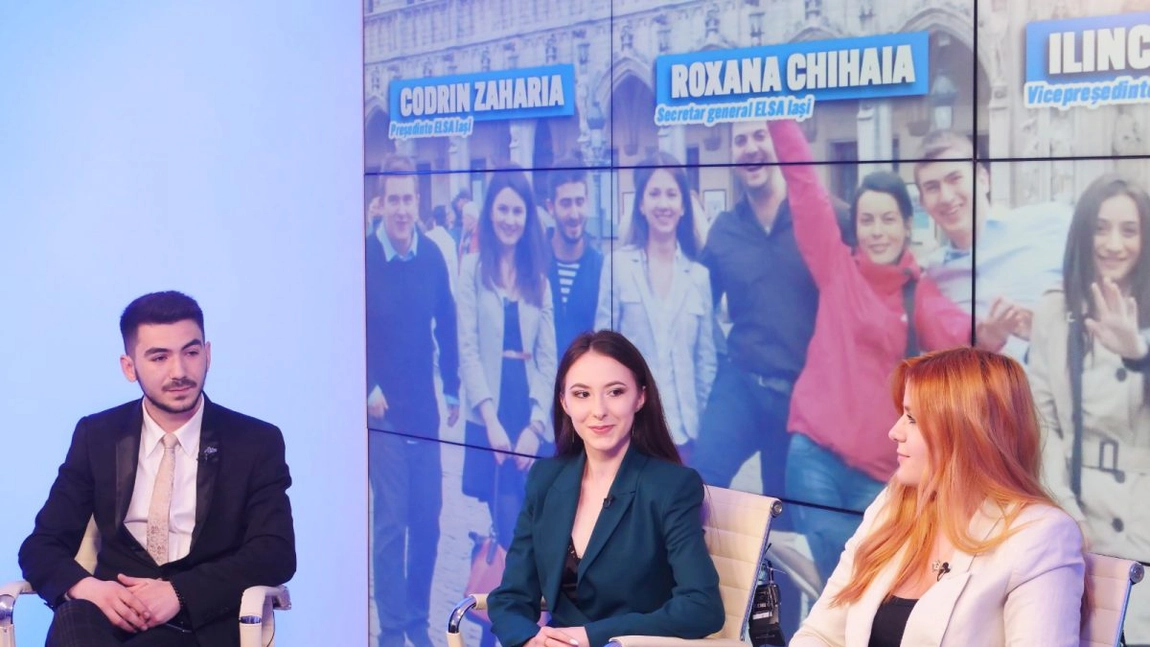 Trei reprezentanți ai ELSA Iași au discutat despre asociația din care fac parte, cum se îmbină pregătirea academică a tinerilor juriști cu dezvoltarea lor socială, acțiuni umanitare, activități educaționale, dar și despre noua generație de succes a României, în Studioul BZI LIVE - FOTO, VIDEO
