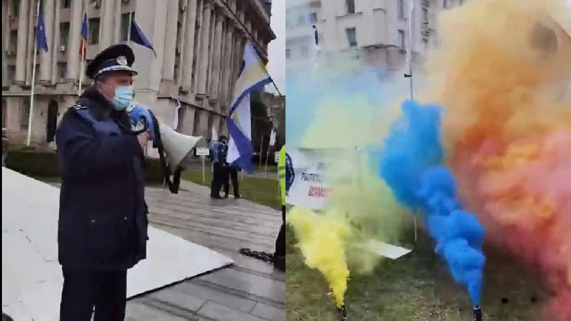 Protest la MAI. Polițiștii acuză că din cauza lipsei de pregătire doi colegi de-ai lor au ucis un bărbat