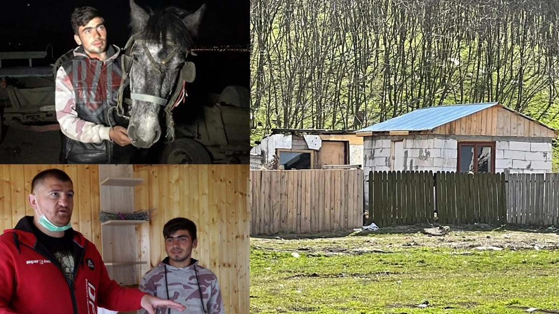 Aici stă acum Sergiu, tăticul călăreț de la Iași, după ce și-a vândut casa cumpărată din donații. Nu are gaz, lumină sau apă, iar de o toaletă nici nu poate fi vorba