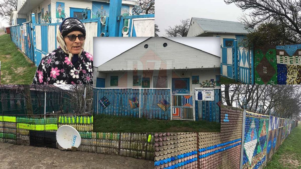Un bărbat din județul Iași a inventat un gard mirific! Băutorii de bere au contribuit la apariția minunii. Munca titanică s-a întins pe aproape 7 ani- ! FOTO/ VIDEO