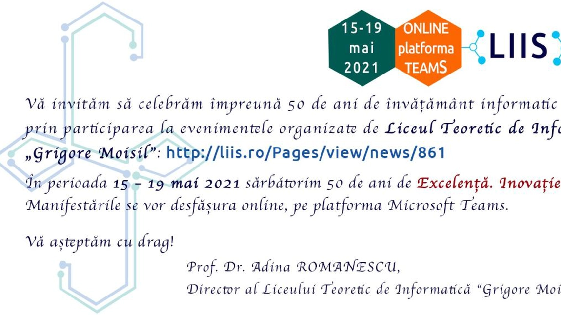 LIIS 5.0 Excelență. Inovație. Conectare