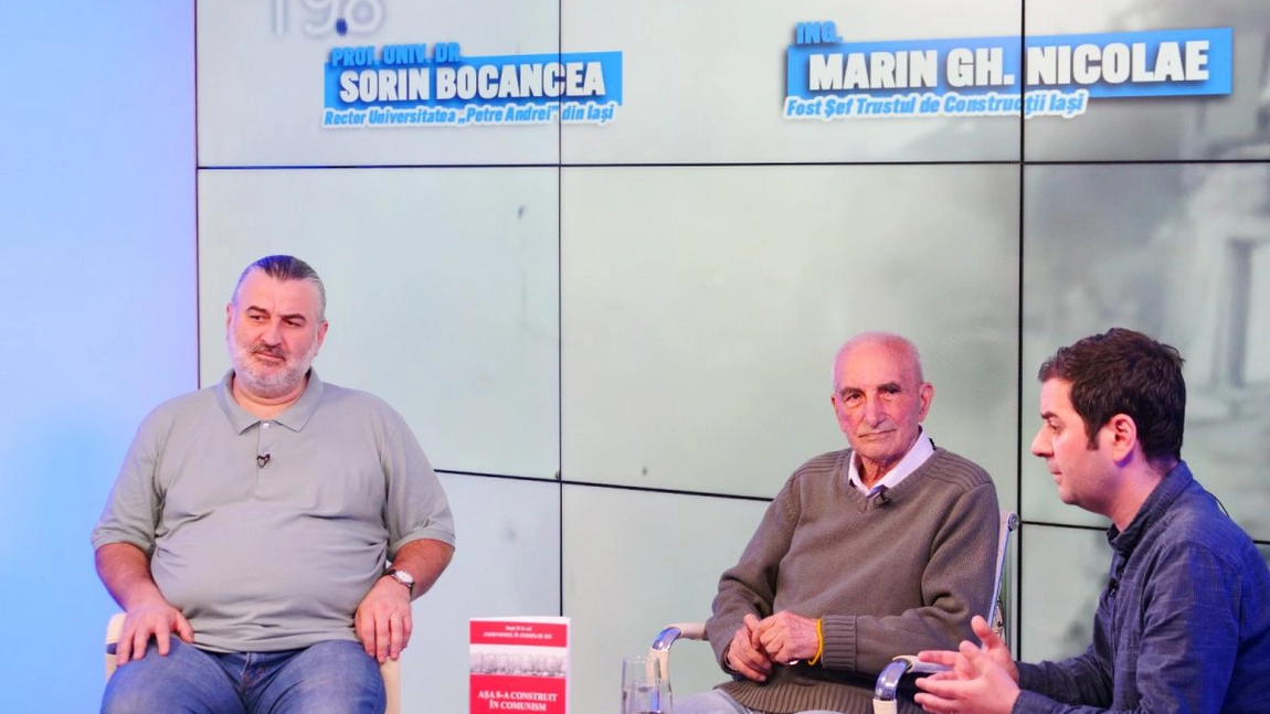 Rectorul UPA Iași și fostul șef al Trustului de Construcții Iași au discutat despre cum s-a construit în comunism, lansarea unui volum, ideologie, mentalități, dar și despre activități de impact în societate în Studioul BZI LIVE - FOTO, VIDEO