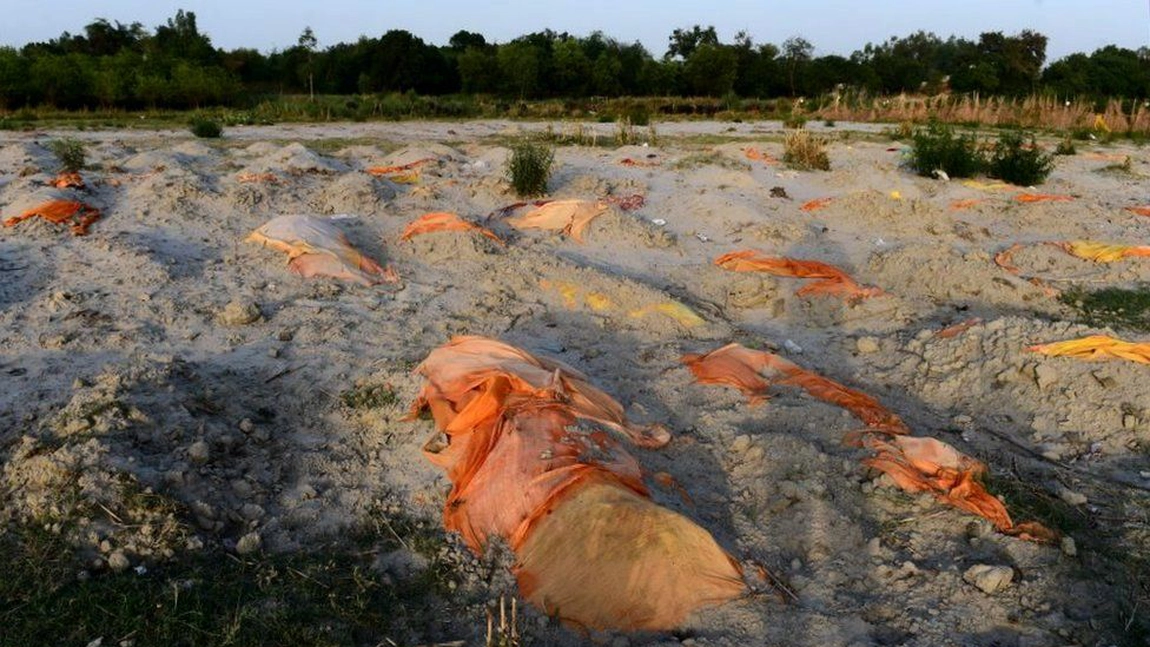 Albia râului sfânt din India, Gange, este plină de cadavrele celor decedaţi de COVID-19 - GALERIE FOTO