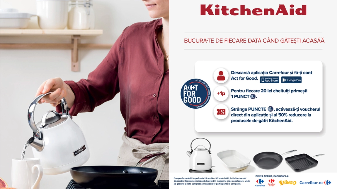 KitchenAid. Bucură-te de fiecare dată când gătești acasă!