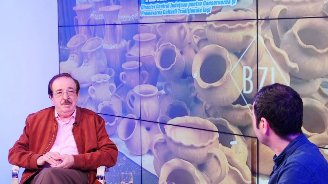 Directorul CJCPCT Iași a discutat despre tradiția faimosului târg de ceramică Cucuteni 5000, proiectele desfășurate în cadrul Centrului Județean, obiceiurile și tradițiile neamului în satul românesc, în Studioul BZI LIVE - FOTO, VIDEO