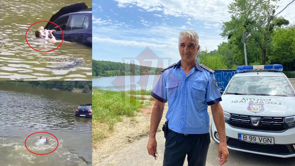 Povestea polițistului care a sărit în apă la Ciric să o salveze pe pictorița cu gânduri sinucigașe. 