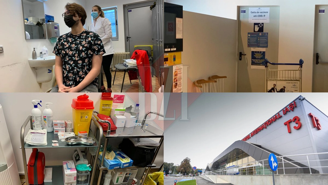 Un adolescent de 19 ani a fost prima persoană imunizată la centrul de vaccinare deschis la Aeroportul din Iași! Ciprian Prisecariu: 