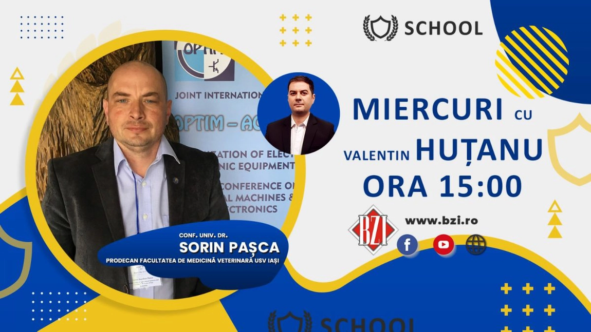 LIVE VIDEO - Despre învăţământul medical superior veterinar ieşean, proiecte, cercetare, activităţi, Admitere 2021, în Studioul BZI LIVE alături de conf. univ. dr. Aurelian Sorin Pașca, prodecan al Facultăţii de Medicină Veterinară - Universitatea de Ştiinţele Vieţii 