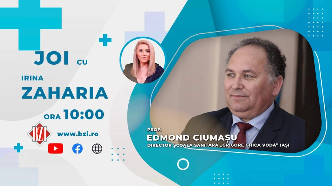 LIVE VIDEO - Mai sunt școlile postliceal-sanitare la mare căutare în rândul tinerilor? Cum a afectat pandemia sitemul de învățământ postliceal sanitar? Toate acestea în emisiunea BZI LIVE, cu Edmond Ciumașu, directorul Scolii Postliceale de Stat Iași - FOTO