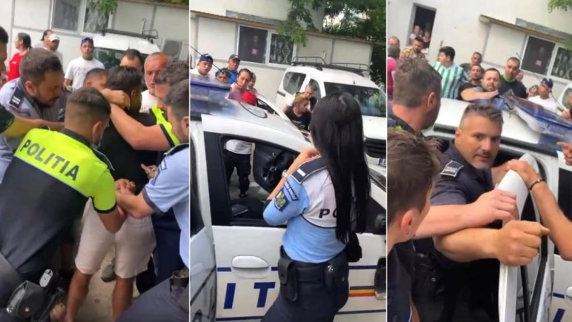 Scandal în Ferentari, mai multe persoane au fost reținute în urma unui gratăr - Video