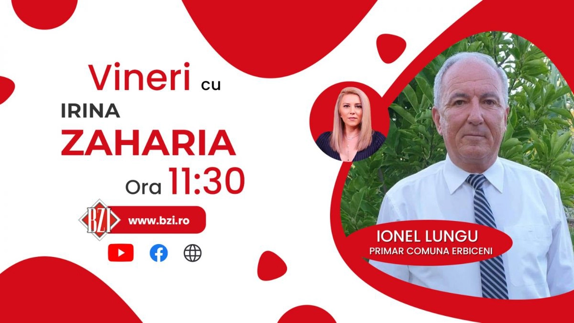 Primarul comunei Erbiceni, Ionel Lungu, vine vineri în platoul BZI LIVE să vorbească despre tinerii antreprenori din comună care s-au reîntors acasă din străinătate, în perioada pandemiei.