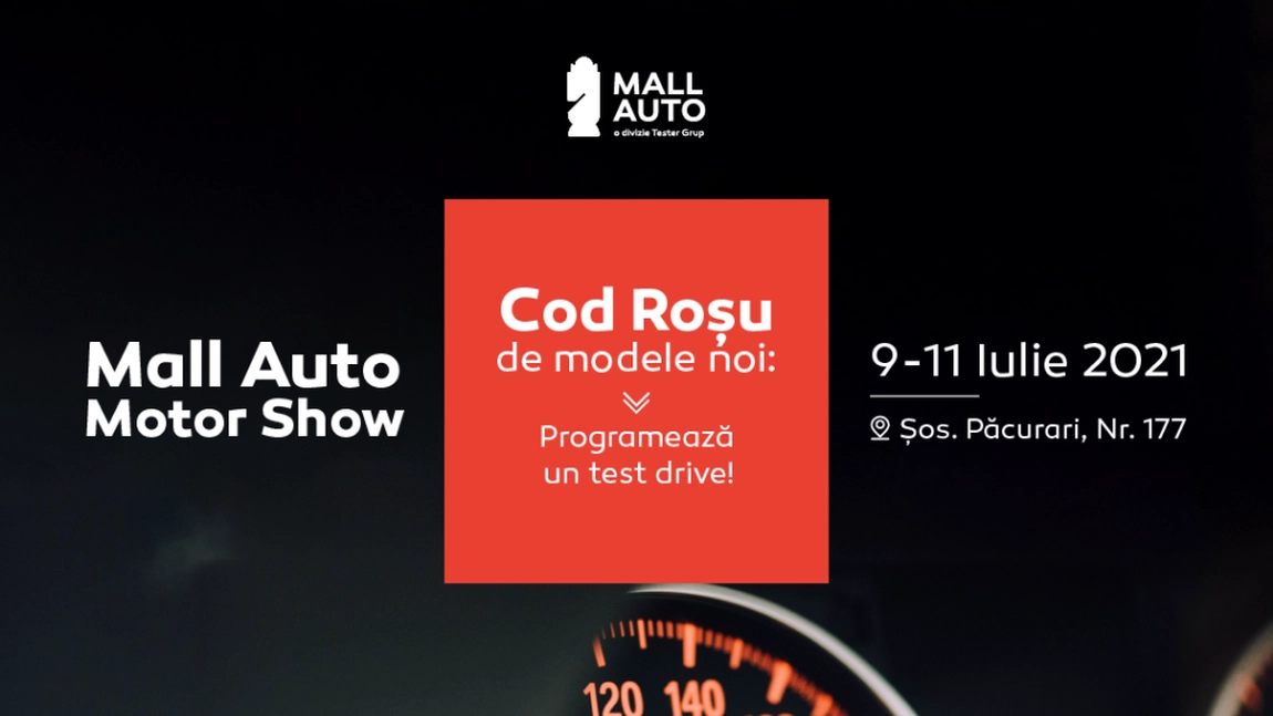 Eveniment Mall Auto Motor Show: Cod Roșu de modele noi!