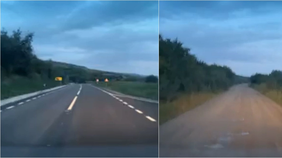Protest al şoferilor pentru modernizarea drumului judeţean DJ 244 D între judeţul Iaşi şi judeţul Vaslui - FOTO, VIDEO