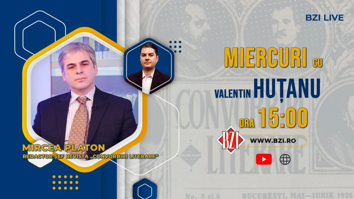 LIVE VIDEO - Ediţie despre realităţi şi provocări din sistemul educaţional autohton, lumea contemporană, elite, conştiinţa naţională, cultură, idei şi mentalităţi alături de Mircea Platon, istoric, intelectual respectiv redactor-şef al celebrei şi valoroasei reviste 