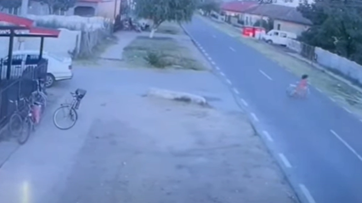 Imagini cu un puternic impact emoțional! O fetiță, care mergea pe bicicletă, a fost spulberată de un autoturism - VIDEO
