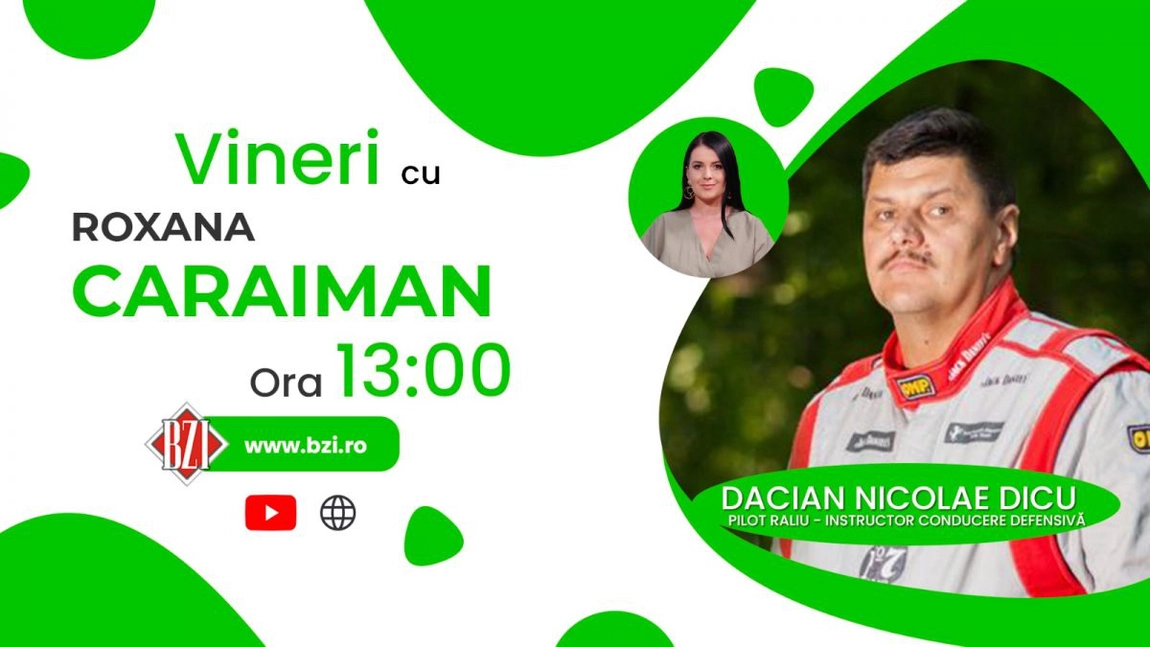 LIVE VIDEO - Pasiunea pilotului Dacian Nicolae Dicu se împarte între raliuri și conducere defensivă. În emisiunea BZI LIVE discută despre legătura dintre tehinca de conducere sportivă și cea preventivă - FOTO