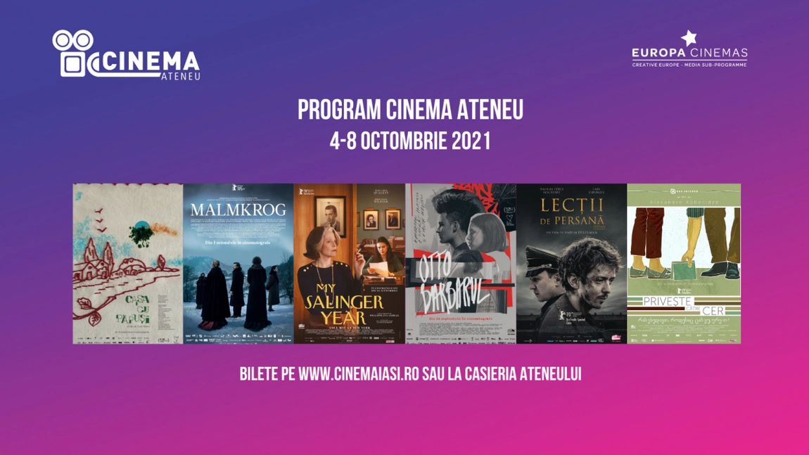 Noi titluri de film pe marele ecran de la Cinema Ateneu Iași, în perioada 4 - 8 octombrie 2021