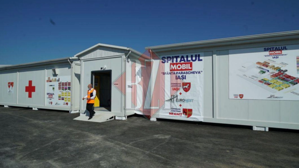 Bâlbâială cu spitalul mobil de la Lețcani. Euronest a lungit predarea investiției de 13,4 milioane de euro până în ultima clipă. Doar două paturi ATI disponibile în Iași