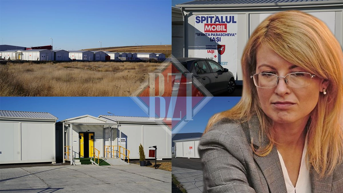 Întâlnire de taină la Spitalul mobil de la Lețcani pentru rezolvarea crizei! Nicio soluție pentru zecile de pacienți internați cu COVID-19. Bolnavii rămân în frig - FOTO