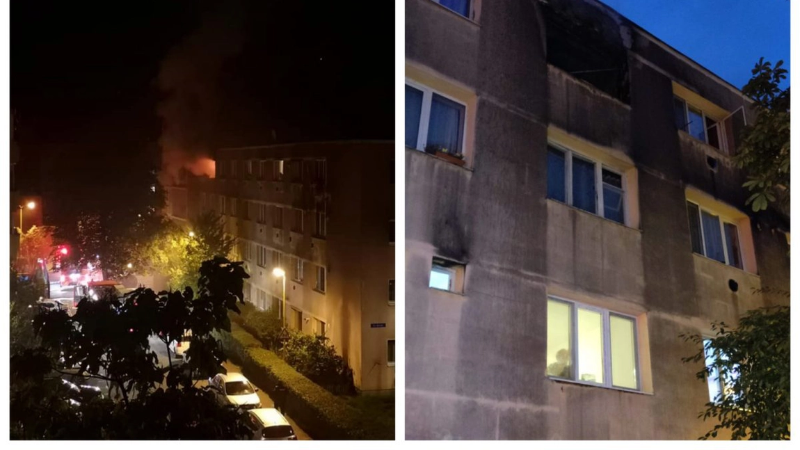 Incendiu puternic în Braşov! Zeci de persoane au fost evacuate şi una a murit