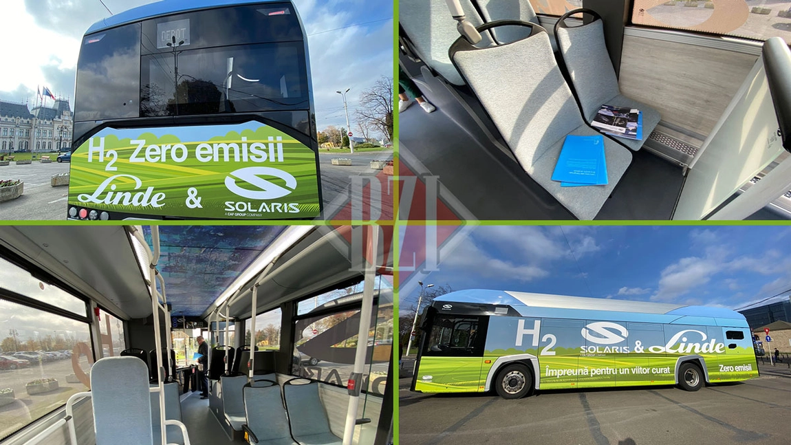 Autobuzul ecologic cu hidrogen a ajuns în Iași! 