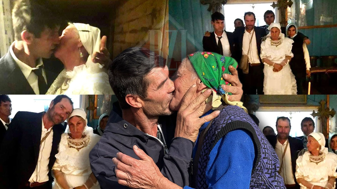 Mireasa anului 2021 vine de la Iași! Fotografiile sunt cât se poate de reale și nu au fost făcute de Halloween! Tanti Sofica, de 76 de ani, s-a măritat cu Miluță, burlacul satului, cu 30 de ani mai tânăr (EXCLUSIV)