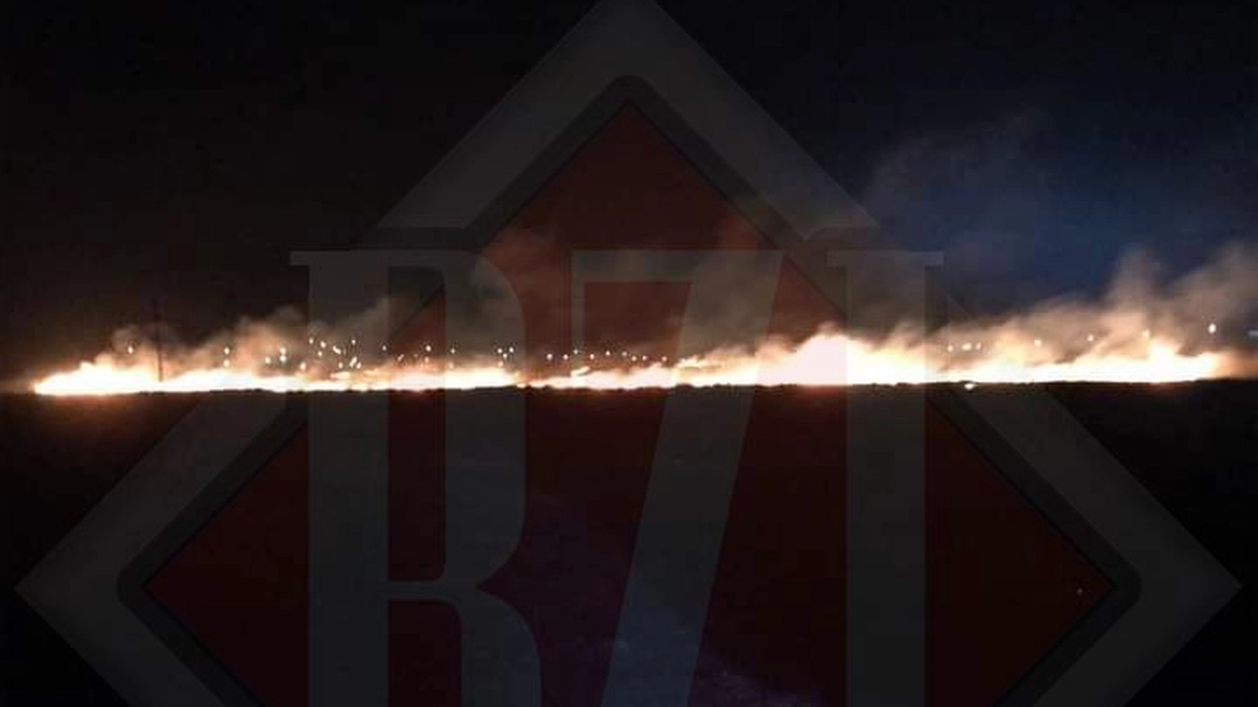 Incendiu de vegetație în Miroslava, în zona lacului Ciurbești