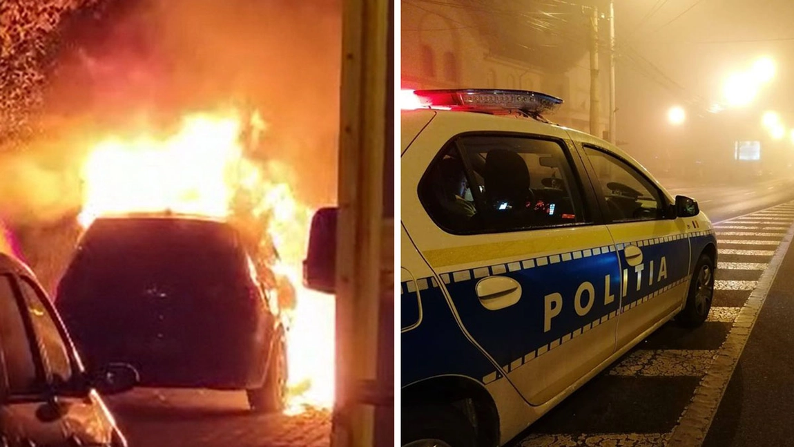 Atac în stil mafiot, pe o stradă din Iași! Un bolid a fost făcut scrum. Culmea, piromanul nu va sta o zi în pușcărie!