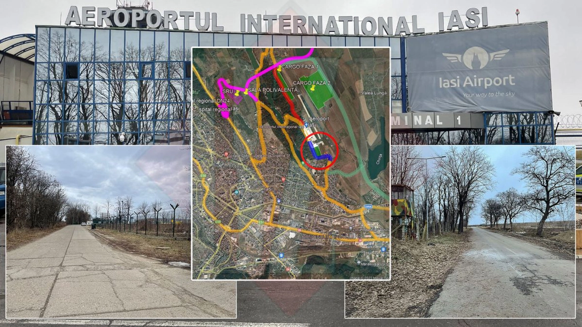 Un drum nou, către Aeroportul Iași. Imagini în premieră cu șoseaua care va trece pe lângă Batalionul Lupii Negri - FOTO / HARTĂ