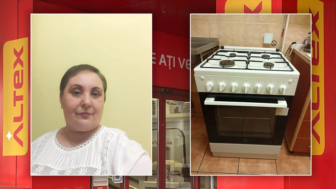 Infirmiera de la Institutul Regional de Oncologie Iași a câștigat lupta cu magazinul Altex! Elena Crețu a cumpărat un aragaz marca Electrolux care ardea cozonacul și pâinea. Reclamanta: 