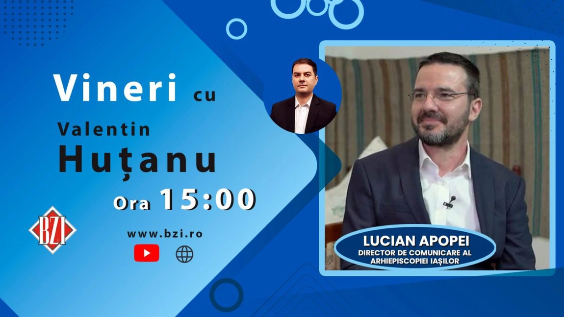 LIVE VIDEO - Despre viaţă şi evenimentele spirituale, caritabile şi sociale ale Mitropoliei Moldovei şi Bucovinei, în Studioul BZI LIVE alături de Lucian Apopei, director de comunicare al Arhiepiscopiei Iașilor - FOTO