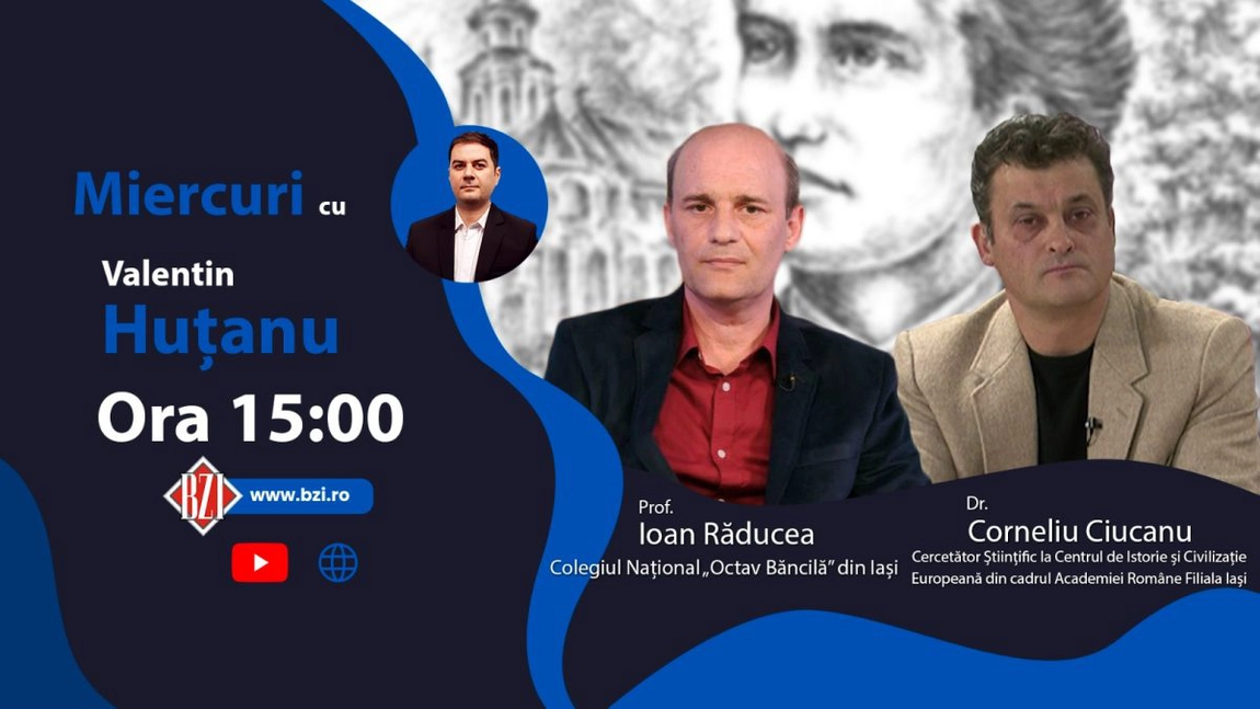 LIVE VIDEO - Mihai Eminescu, 172 ani de la naştere! Ediţie BZI LIVE ce are în prim-plan evocarea marelui poet naţional alături de cercetătorul şi istoricul dr. Corneliu Ciucanu (Academia Romană) şi scriitorul respectiv profesorul Ioan Răducea, Colegiul Naţională de Artă ”Octav Băncilă” Iaşi - FOTO