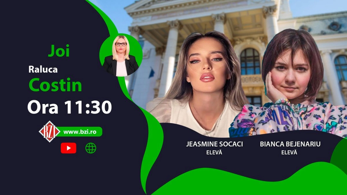 LIVE VIDEO - De ce urmează tinerii cursuri de dezvoltare personală şi profesională? Aflați de la Jeasmine Socaci și Bianca Bejenariu, eleve și cursante B-Vision, numai la BZI LIVE! - FOTO