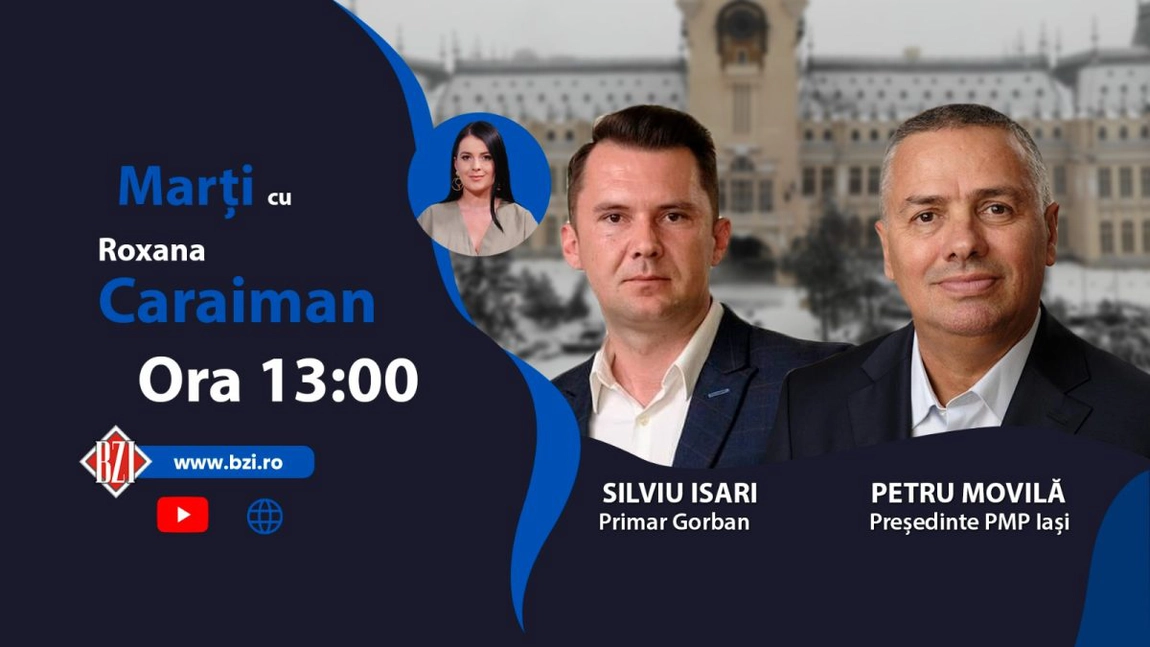 LIVE VIDEO - Noile proiecte de dezvoltare ale comunei Gorban. Silviu Isari, primarul localităţii ieşene, alături de Petru Movilă, președintele organizației PMP, în studioul BZI LIVE - FOTO