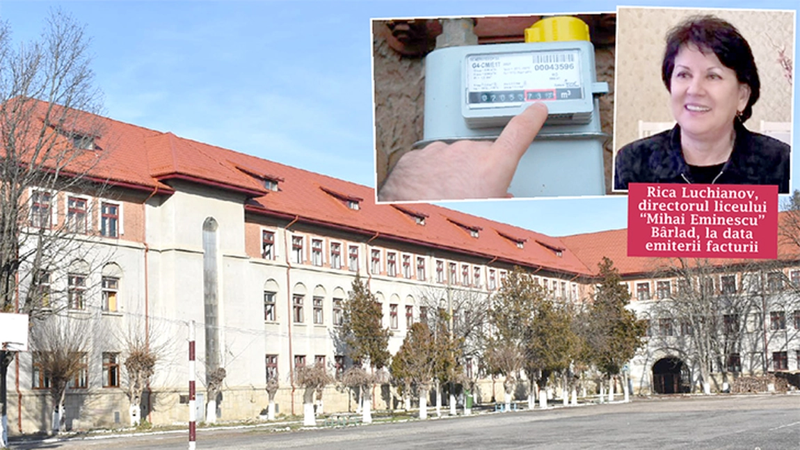 Un liceu din Bârlad a primit o factură de 270.000 de lei la gaze naturale! Directoarea liceului s-a declarat șocată: M-a luat cu amețeli
