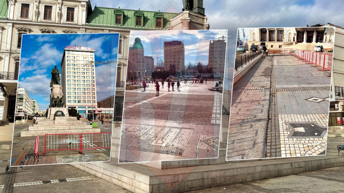 Se reface Piața Unirii din Iași! Principala zonă de promenadă a municipiului arată ca după război- GALERIE FOTO