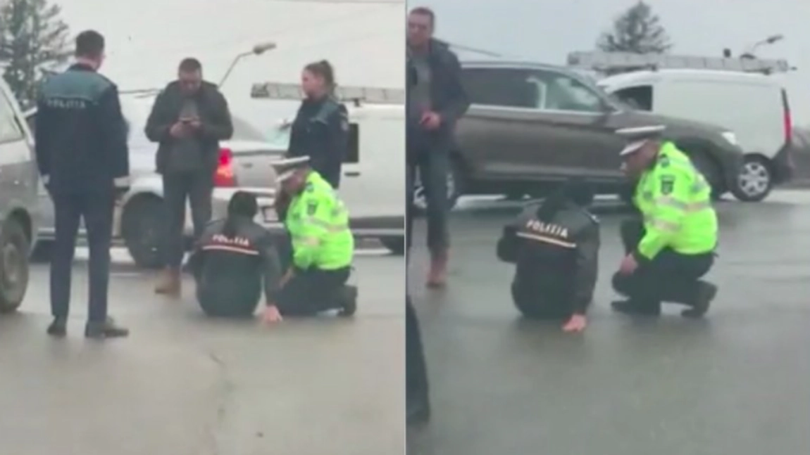 Polițistă lovită în trafic. Un şofer a acroșat-o cu autoturismul, în Argeş