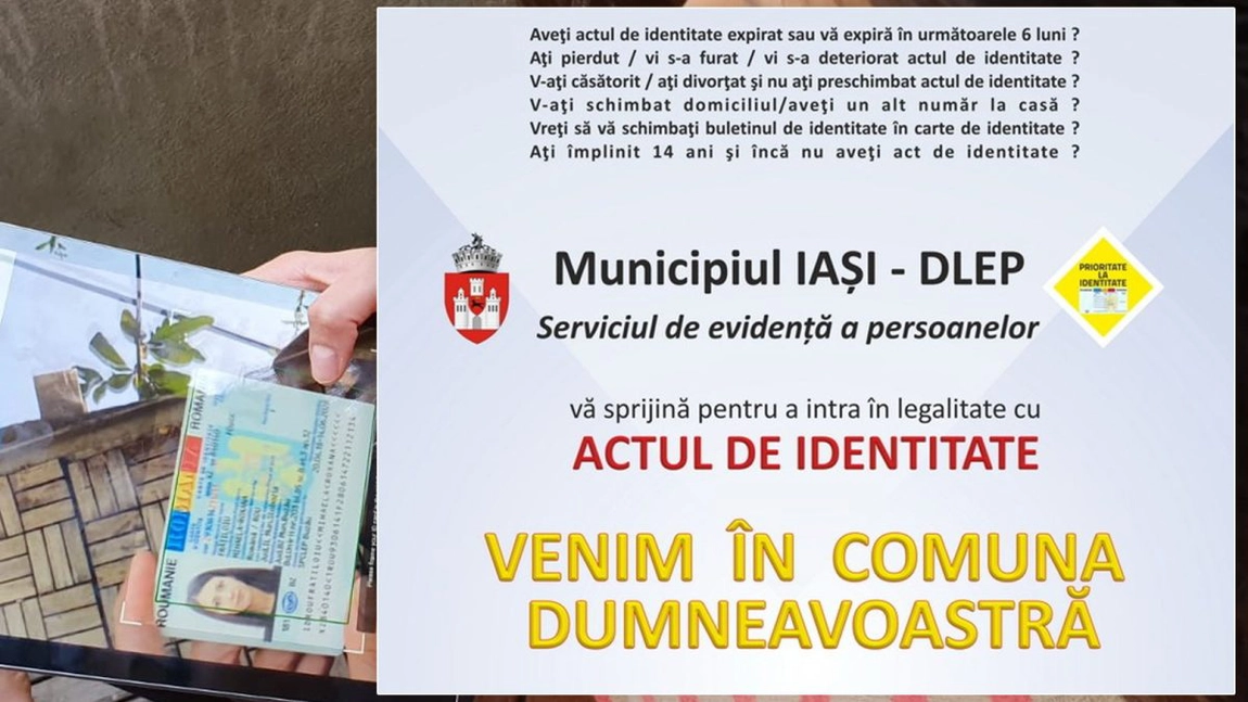 Ieșenii își pot înnoi buletinele de acasă: A început campania ,,Prioritate la identitate” 2022!