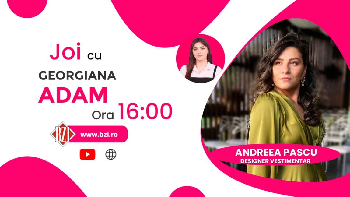LIVE VIDEO - De la pasiune la propriul brand vestimentar! Despre modă, succes, pete de culoare și concepte împreună cu Andreea Pascu într-un interviu BZI LIVE - FOTO