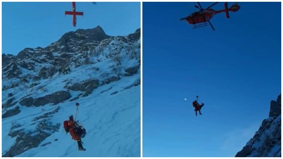 Alpinistă căzută de la 250 de metri în Bucegi, salvată cu un elicopter. Avertismentul transmis de Salvamont Prahova