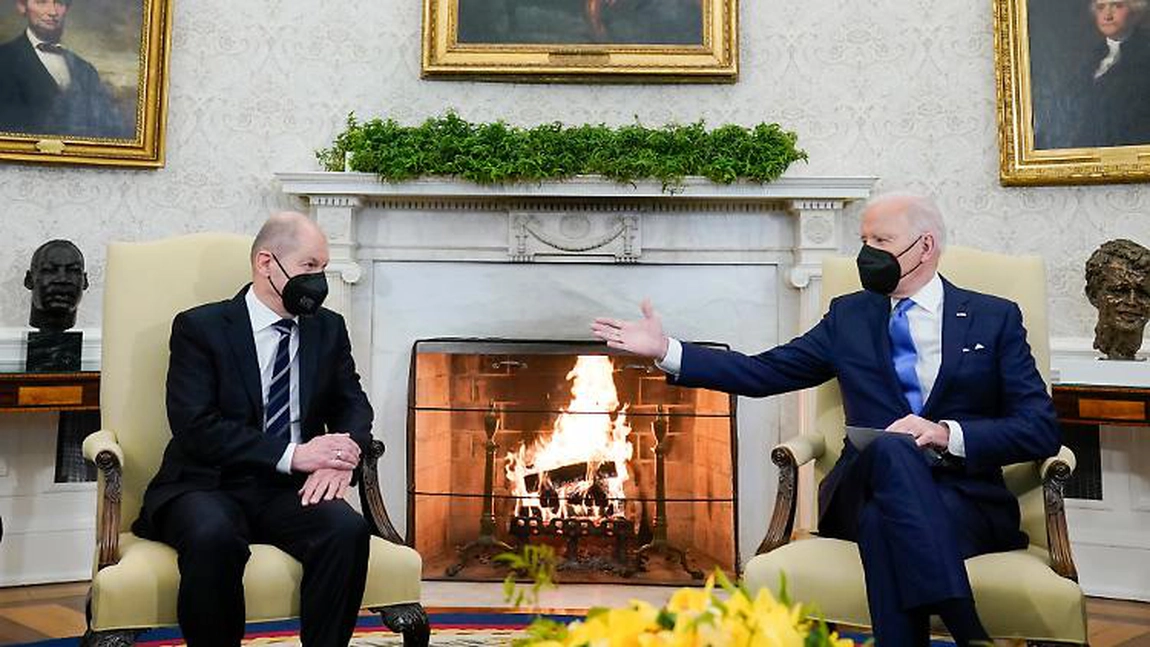 Cancelarul german Olaf Scholz, declarație comună de presă cu președintele american, Joe Biden