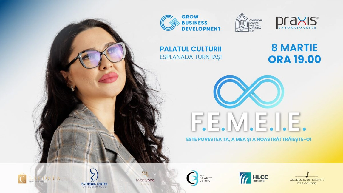 Infinit F.E.M.E.I.E. - eveniment unic pe 8 Martie la Palatul Culturii - FOTO, LIVE VIDEO