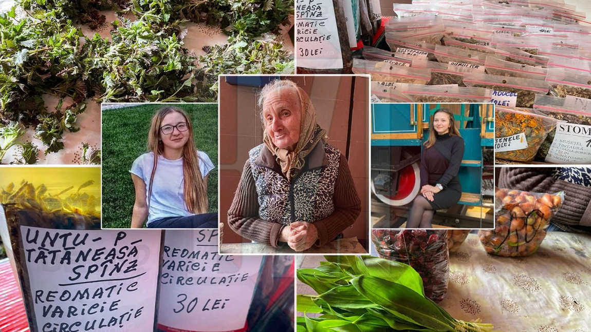 Așa arată o bunică de poveste! Vinde buruieni în piață pentru a-și ține nepoatele la facultate. La 80 de ani este nelipsită de la tarabă
