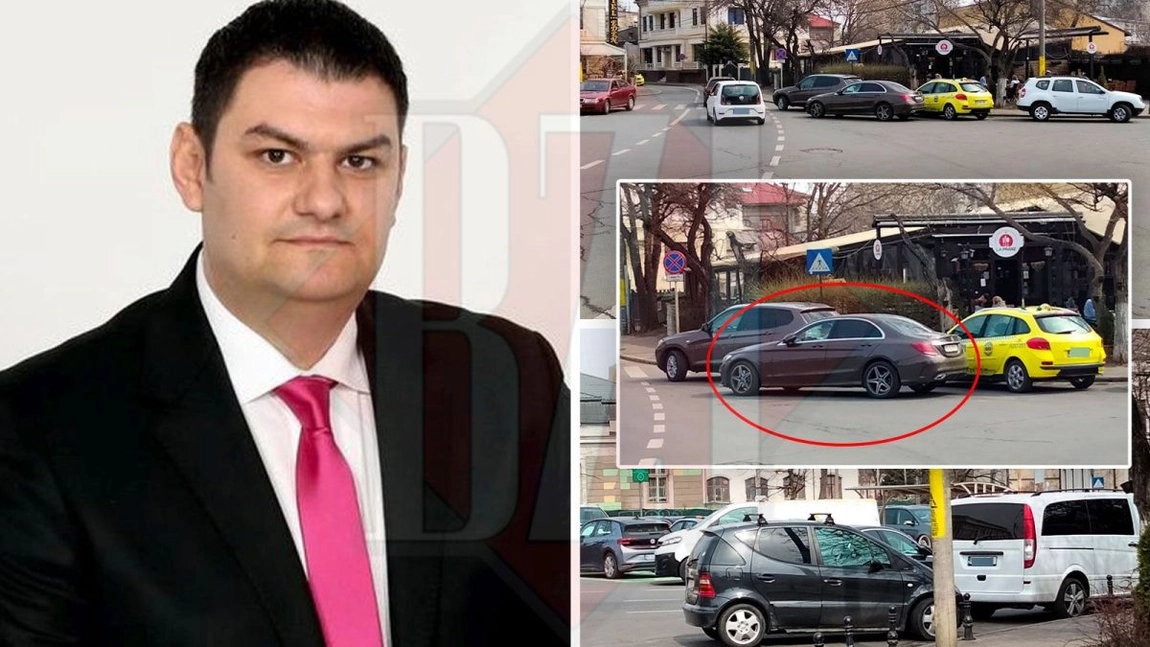 Afaceristul Adrian Acostoaiei parchează zilnic bolidul pe interzis, în centrul orașului. Îi are la mână pe șefii Poliției - GALERIE FOTO