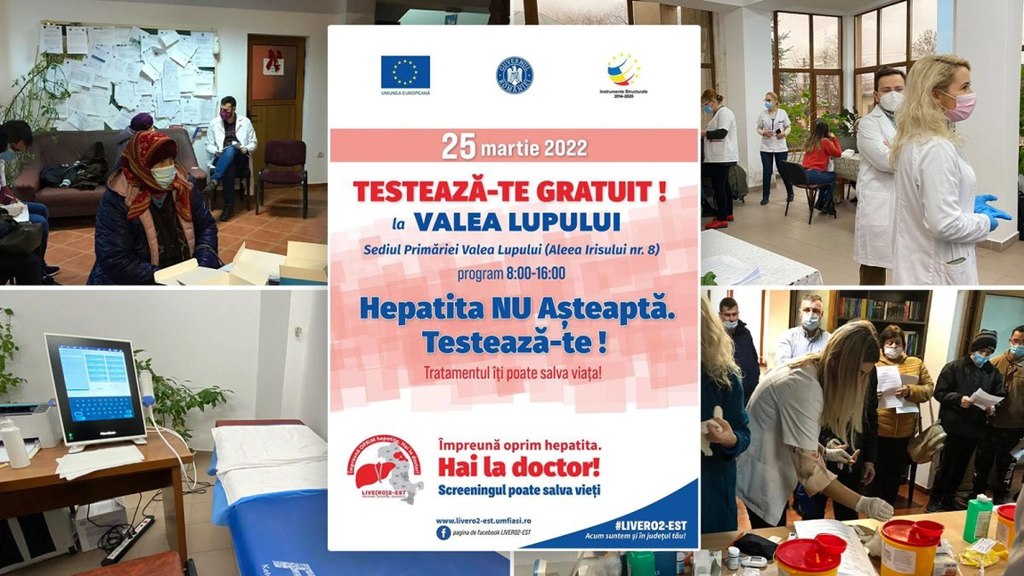 Ieșenii se pot testa gratuit pentru depistarea hepatitei la sediul Primăriei din Valea Lupului