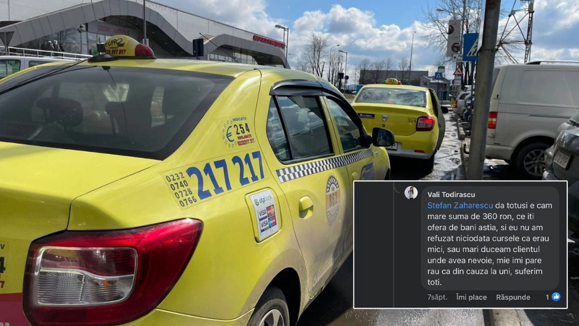 Taximetriștii cu licențe de la Aeroport se plâng de lipsa clienților. Ceilalți amenință cu proteste!