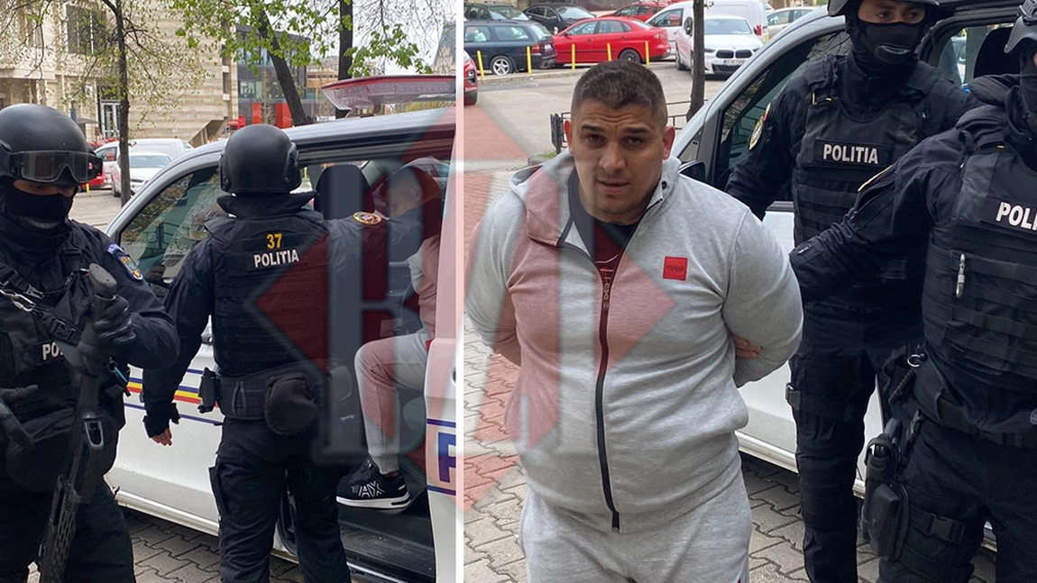 Imagini cu Adrian Corduneanu înconjurat de mascații cu mitraliere de la SAS! ”Beleaua” ar fi luat 2000 de lei de la un om de afaceri din Iași - EXCLUSIV, FOTO