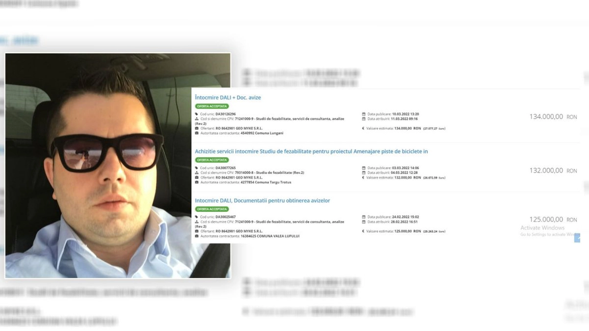 Lovitură dată de firma ieșeană Geo Myke! Dragoș Ciopate a câștigat în ultimii 2 ani aproape 4 milioane de lei din contracte de consultanță cu primăriile din Iași și zona Moldovei