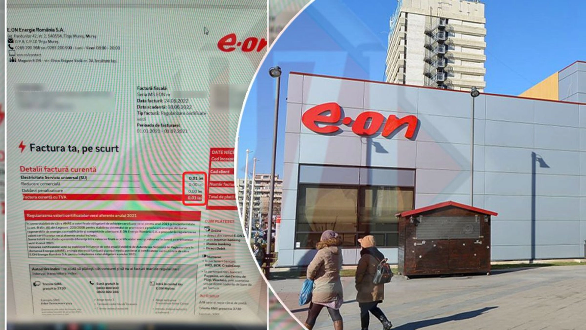 Un ieșean a primit o factură de la E.ON de 0,01 lei! Cât îl costă, de fapt, ca să achite datoria – FOTO