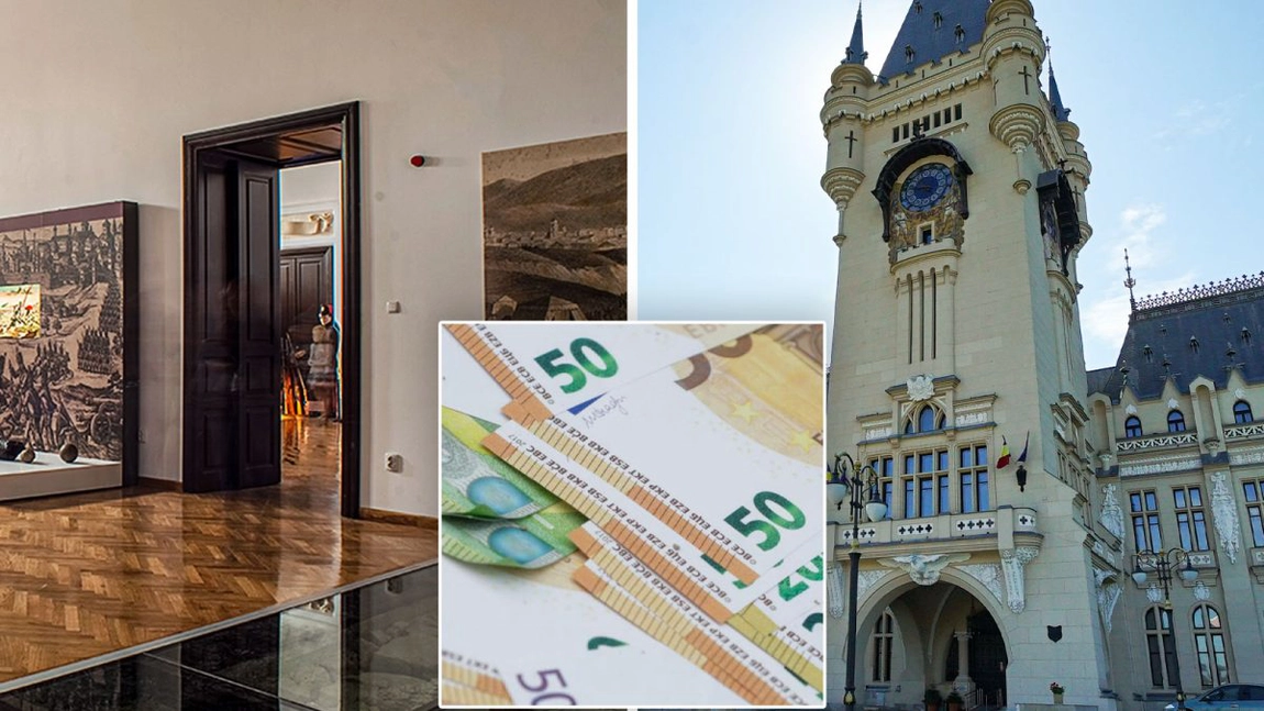 Expoziție inedită la Palatul Culturii din Iași! Publicul poate admira istoria monedei euro